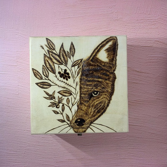 Other - Fox Wood Burned Box